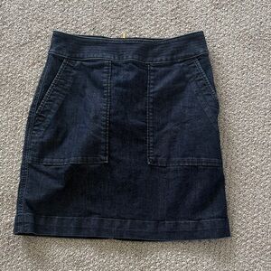 LOFT Dark Blue Denim Mini Skirt